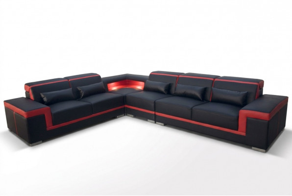 XXL Bank Hoek Leren Bank Woonlandschap Set Design Moderne Bank L-Vorm G8020B  XXL Bank Hoek Leren Bank Woonlandschap Set Design Moderne Bank L-Vorm G8020B