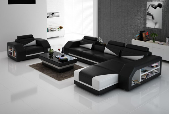 Leren hoekbankstel bankstellen banken gestoffeerde woonlandschap fauteuils hoek