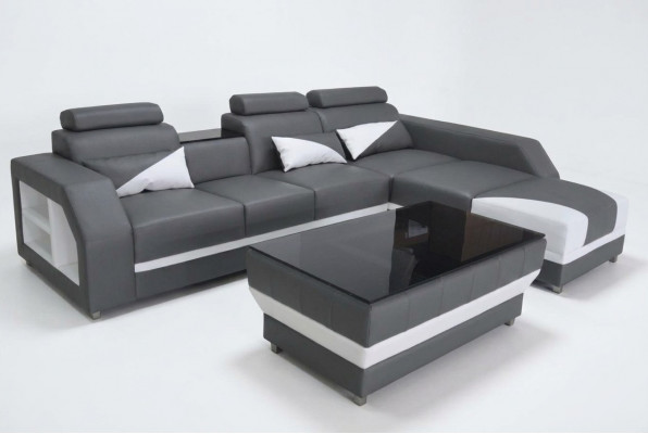 Leren hoekbank bankstel hoekbanken bankstellen bekleding woongebied