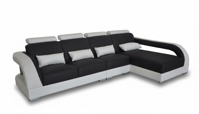 Leren hoekbank bank gestoffeerde bank woonlandschap luxe set