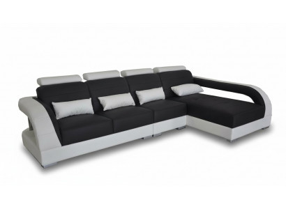 Leren hoekbank bank gestoffeerde bank woonlandschap luxe set