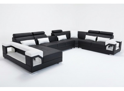 Hoekbank met ergonomische rugleuning en functionele armleuningen.