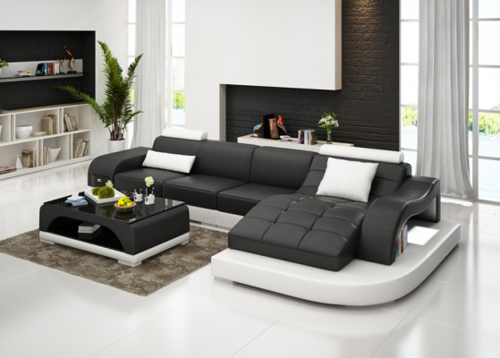 Leder hoekbank bank woonlandschap luxe set hoekbanken banken