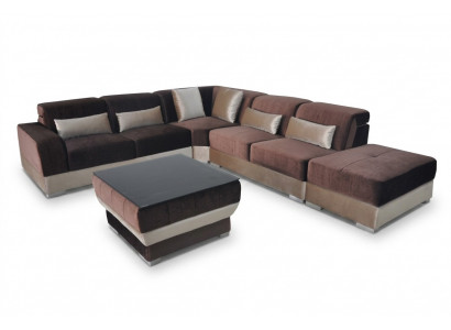 Eckbank Bankstel Zit hoek Lederen set Tafel Woonlandschap