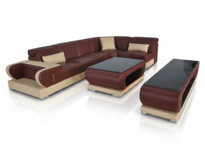 Sofa Bank Bekleding Zit Hoek Moderne Bankstellen Woonlandschap Set 3-dlg.
