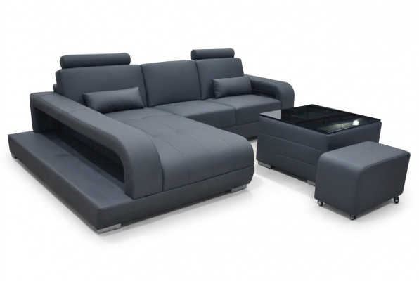 XXL Bank Hoekbank Leder Woonkamer Set Modern Design Sofa L-Vorm F3017C  XXL Bank Hoekbank Leder Woonkamer Set Modern Design Bank L-vorm F3017C