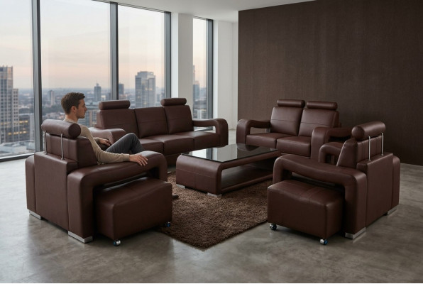3+2+1 set leren bank bank gestoffeerde bank sofa's luxe nieuwe woonlandschap
