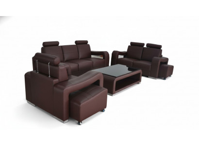 3+2+1 set leren bank bank gestoffeerde bank sofa's luxe nieuwe woonlandschap