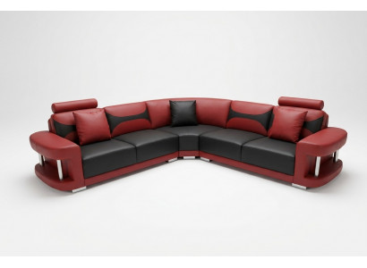 Leder Moderne XXL Bank Woonlandschap Leren Bankstel Bank L-vorm F3001B