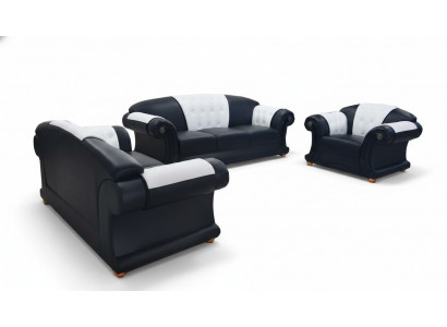 3+2+1 set leren bank bank gestoffeerde banken bankstellen woonlandschap luxe nieuw