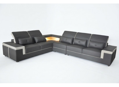 Leder hoekbank bank woonlandschap luxe set hoekbanken gestoffeerde bank