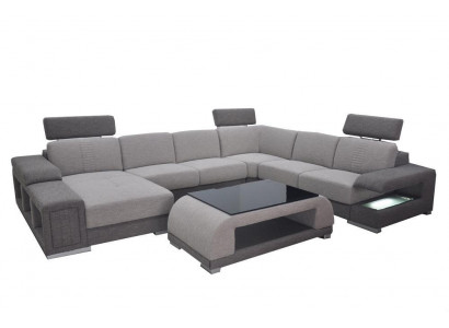 Hoekstof Modern XXL Bank Woonlandschap Stoffen Bank U-vorm B2015 Stof + Tafel