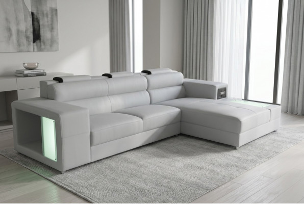 Design zit lederen bekleding hoek leer hoek landschap kamer nieuw wonen.