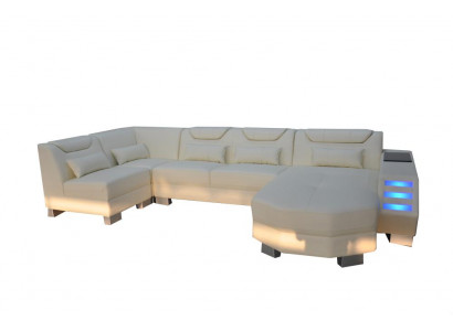Ontwerper Bank Hoek Lederen Bekleding Hoekbank Bekleding Landschap Kamer Leren Zitplaats