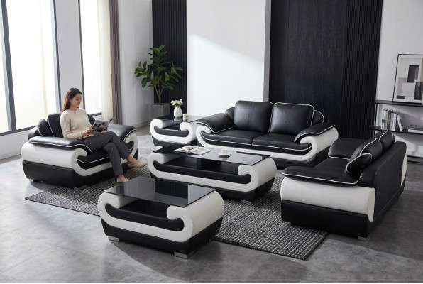Sofa Bank Stoel Bekleding Compleet Set Salon 3+2+1 Banken Ontwerper Bankstellen
