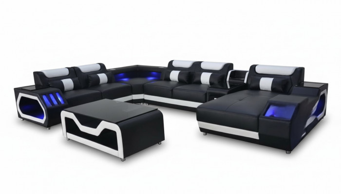 Ontwerp Lederen Bekleding Zithoek Landschapskamer Nieuw Woonbankstel Bekleding