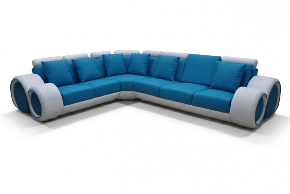 Ontwerp lederen bekleding XXL zitkamer hoek woonbank bank ontwerper