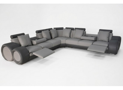 Hoekleer Moderne XXL-bank Woonlandschap Leren bank Bank L-vorm A1163 III