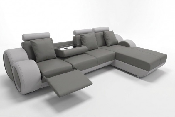 Ontwerp Bank Bank Eck Leder Eck Set Corner Landscape Bekleding L Vorm