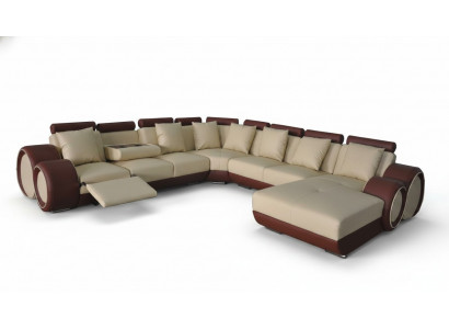 Bank Hoekbank Leren Hoekbank Set Hoek Landschap Bekleding Decoratie Design Wonen