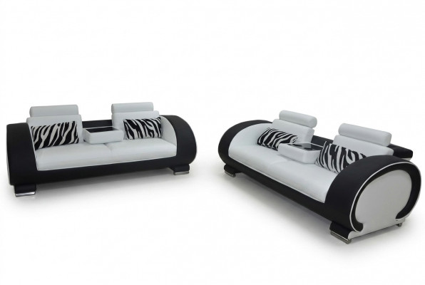 Bank Bank Zitkussen Complete Set 3+3 bankstellen Ontwerpbanken Leer