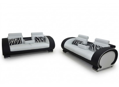 Bank Bank Zitkussen Complete Set 3+3 bankstellen Ontwerpbanken Leer