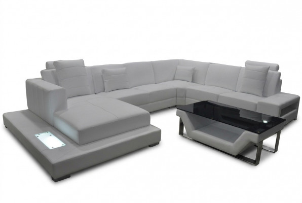 Eck Leder Bank Bank Bekleding Hoekbank Woongroep Design XXL U Vorm