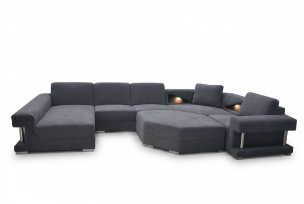 Eckbank Bank Bekleding Hoek Woonkamer Landschap Designer Bankstel Textiel A1131