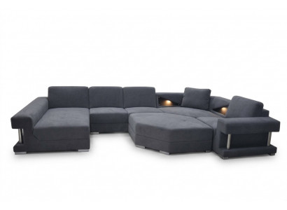 Eckbank Bank Bekleding Hoek Woonkamer Landschap Designer Bankstel Textiel A1131