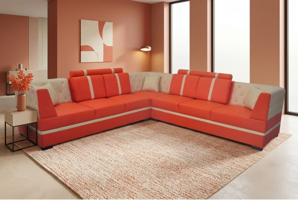 Eckbank Bank Bekleding Hoek Woonkamer Landschap Ontwerper Decor Banken