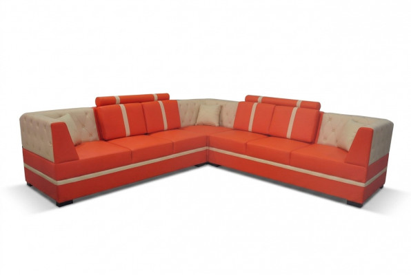 Eckbank Bank Bekleding Hoek Woonkamer Landschap Ontwerper Decor Banken