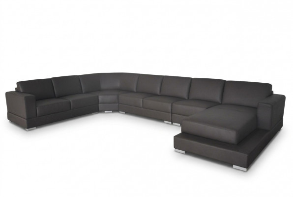 Hoek lederen moderne XXL bank woonlandschap leren bank U-vorm A1127.
