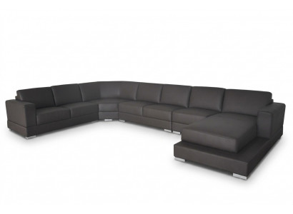 Hoek lederen moderne XXL bank woonlandschap leren bank U-vorm A1127.