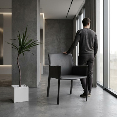 Ontwerp leunstoelen gestoffeerde eetkamer club keuken lounge woonmeubelen stoel fauteuil