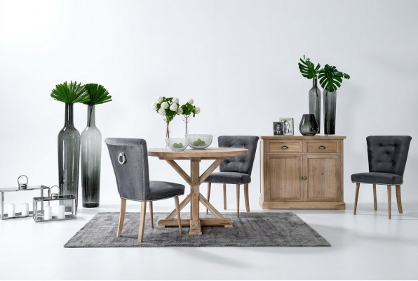 Klassieke design ronde tafel Ronde tafel Houten tafels 110/140 cm Eetkamer Nieuw