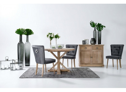 Klassieke design ronde tafel Ronde tafel Houten tafels 110/140 cm Eetkamer Nieuw