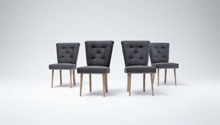 Chesterfield stoelenset Groep 6x fauteuils Gestoffeerde zitgroep