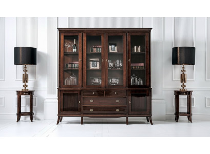 Wandkast Edele dressoir Houten barokstijl Hoogglans buffetvitrine Kast