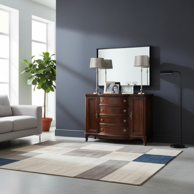 Spiegel + dressoir kast commodes dressoir slaapkamerset hout antieke stijl nieuw.
