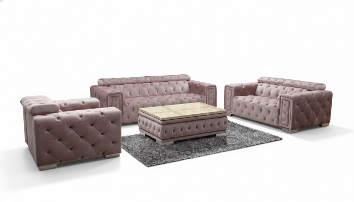 Klassiek design bank Chesterfield 3+1 zits bank zitkussen set nieuw