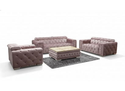 Klassiek design bank Chesterfield 3+1 zits bank zitkussen set nieuw