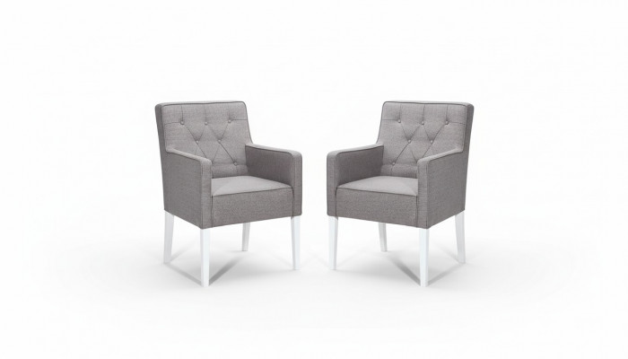 Chesterfield stoel Set 2x Fauteuil Garnituur Zitkussen Fluweel Nieuw Stoelen Groep