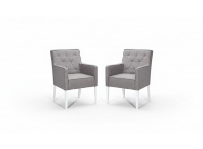 Chesterfield stoel Set 2x Fauteuil Garnituur Zitkussen Fluweel Nieuw Stoelen Groep