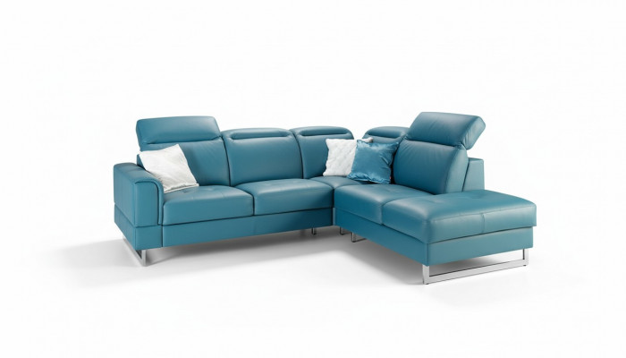 Lederen zitmeubels Designer woonlandschap hoekbank sofa bank L-vorm nieuw.