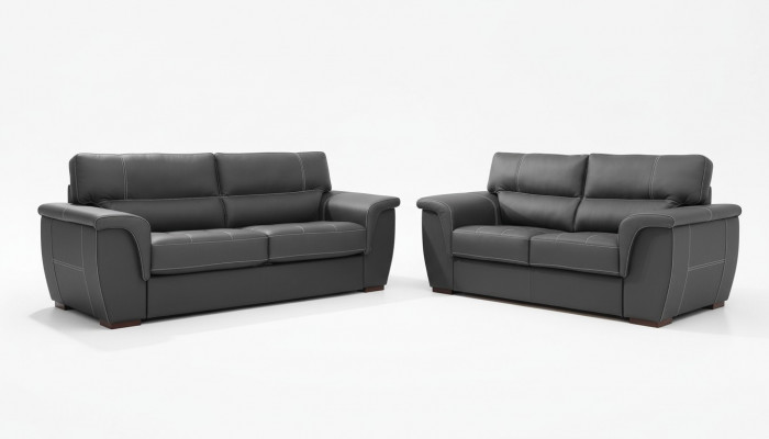 Lederen design bank bekleding zitbank meubel set 3+2 lederen bankstellen set nieuw