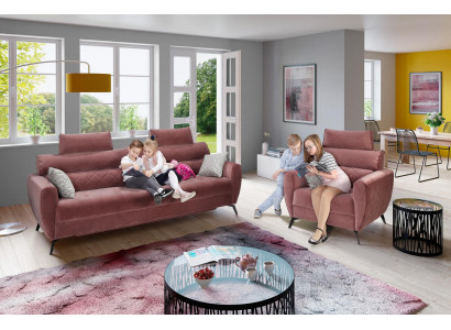 Driepersoons bank gestoffeerde designbank zitbank 3-zitsbank kamermeubilair moderne leer