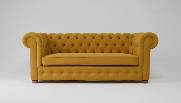 Chesterfield driezits fluwelen bankstel slaapbank functie nieuw