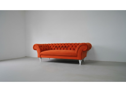Stof Design Bank Bekleding Sofa's Textiel Modern Sofa Chesterfield 3-zits Oranje