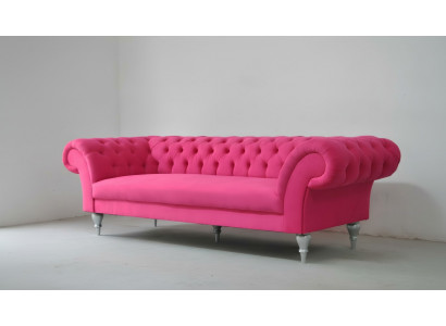 Stof Ontwerp Bank Bedekking Bankstellen Textiel Moderne Bank Chesterfield 3-Zits Roze