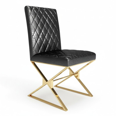 Designer Stoel Set Groep 4x Stoelen Armleuningset Bekleding Eetkamer Set Leder